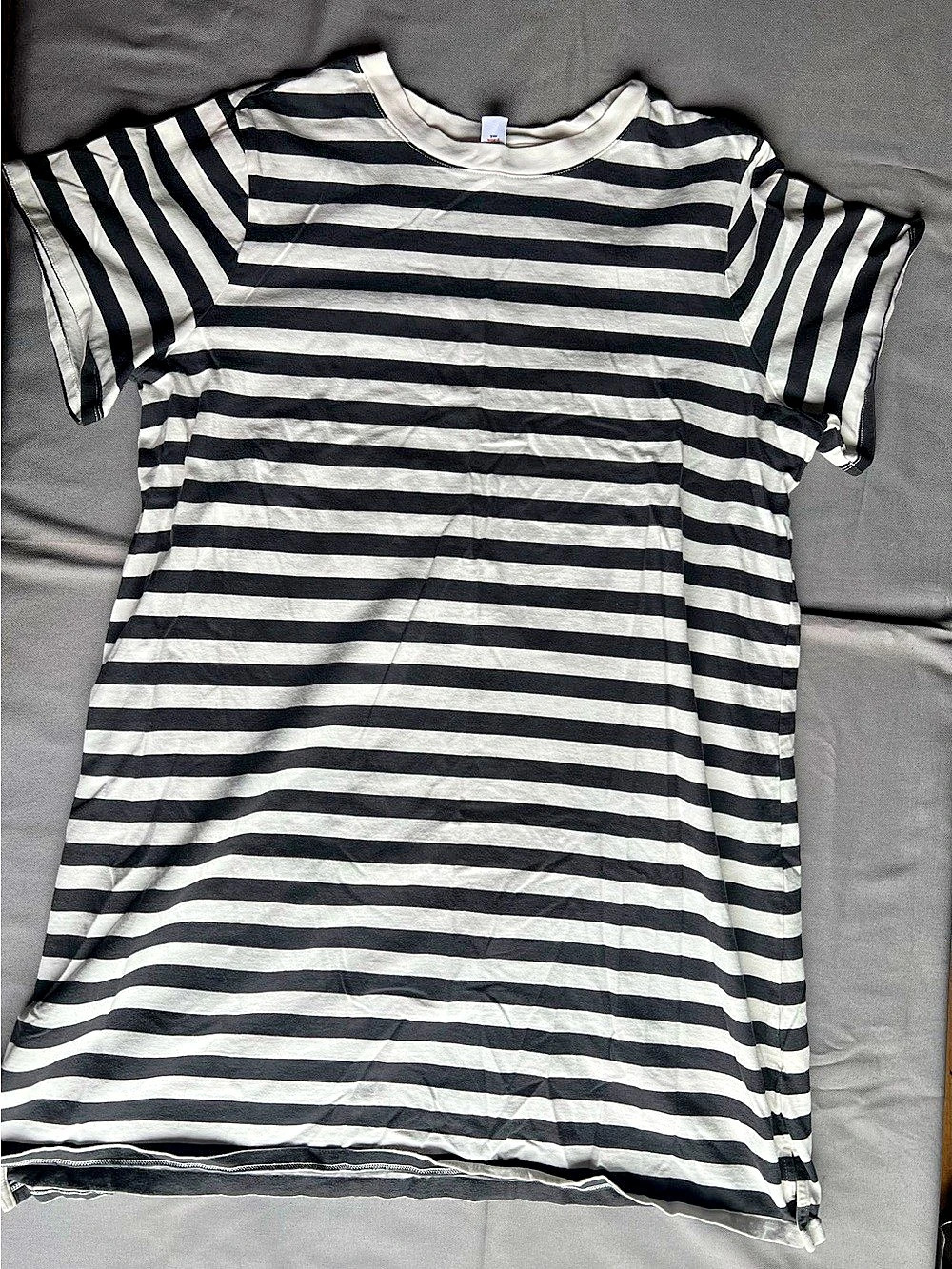 Old Navy Black & White Striped Mini Dress